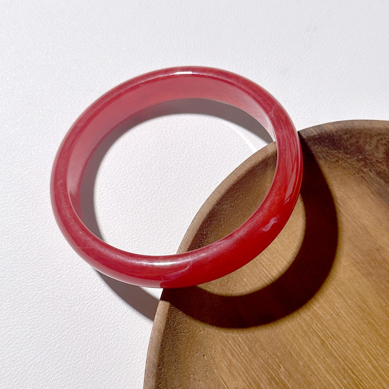 Wholesale plain circle round geometric resin wind color halo bracelet